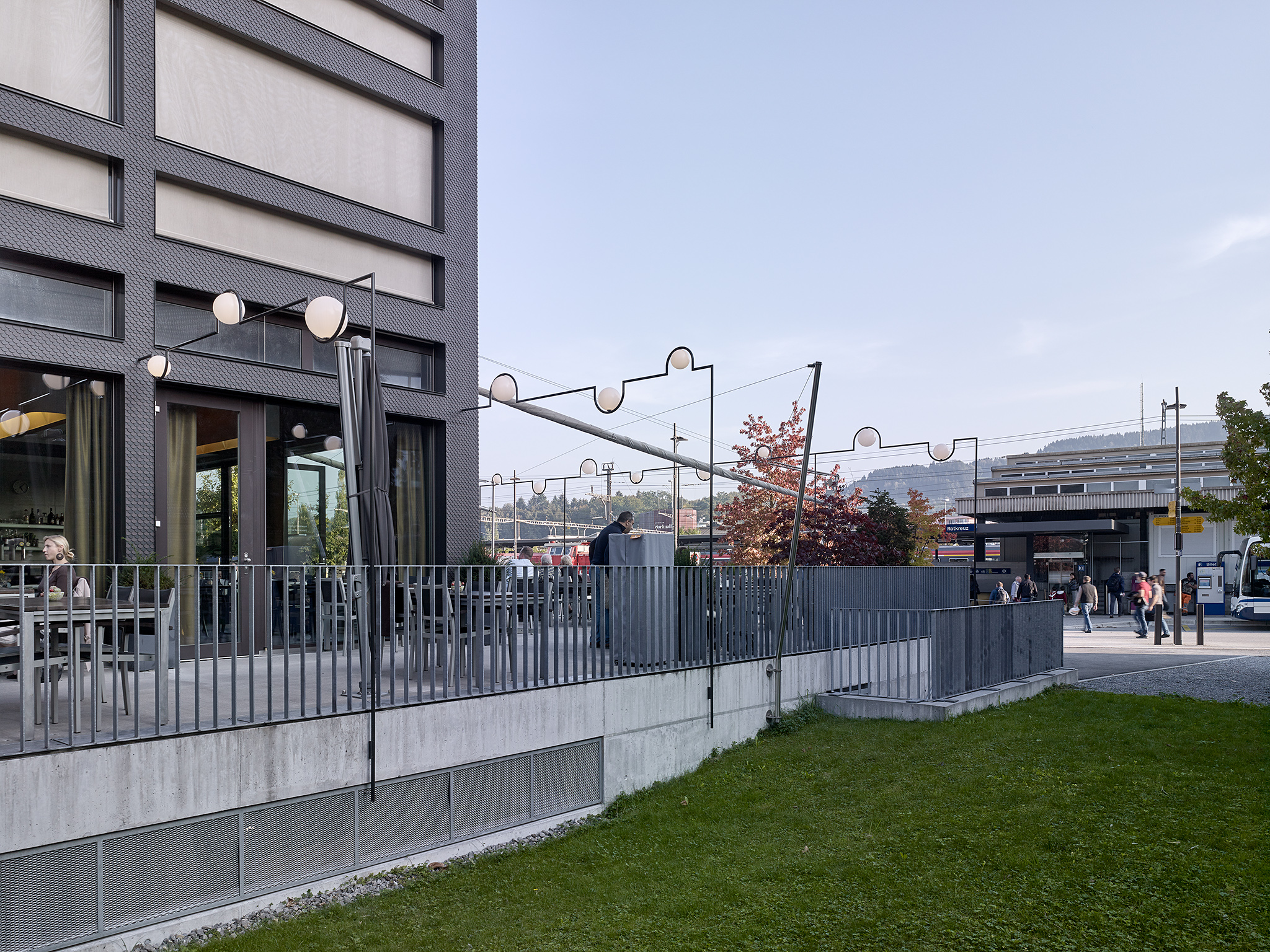 Aparthotel, Beleuchtung Terrasse